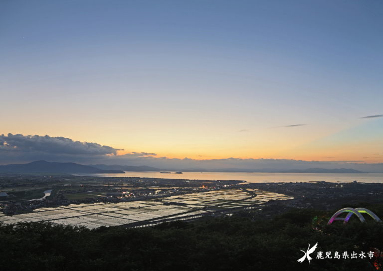 出水市出水平野・黄昏時